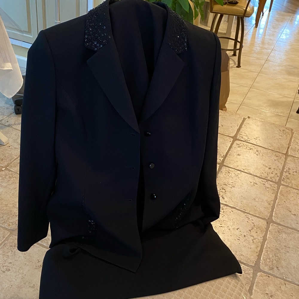 Norton McNaughton Navy A-Line Skirt
